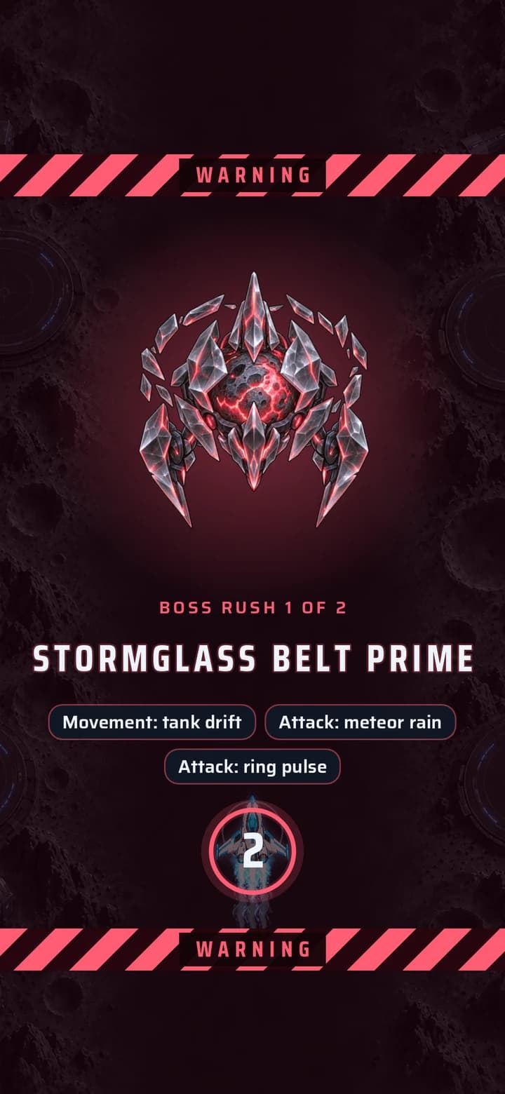 Boss rush: Level 150: Stormglass Belt Prime, the first of two bosses back to back.